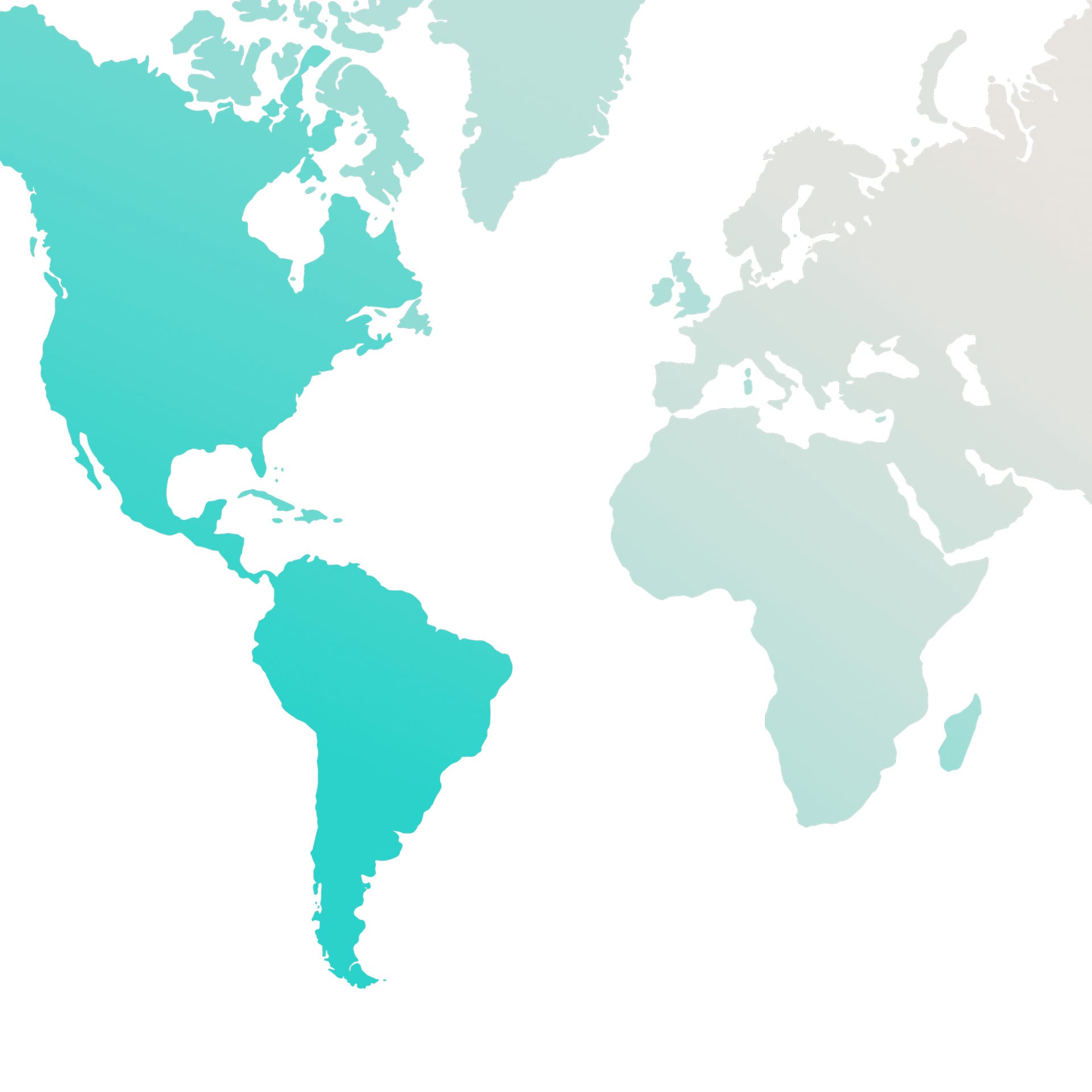 Nosotros 1 Mapa mundial, destacando Latinoamérica. Símbolo de la presencia de la empresa a nivel regional.